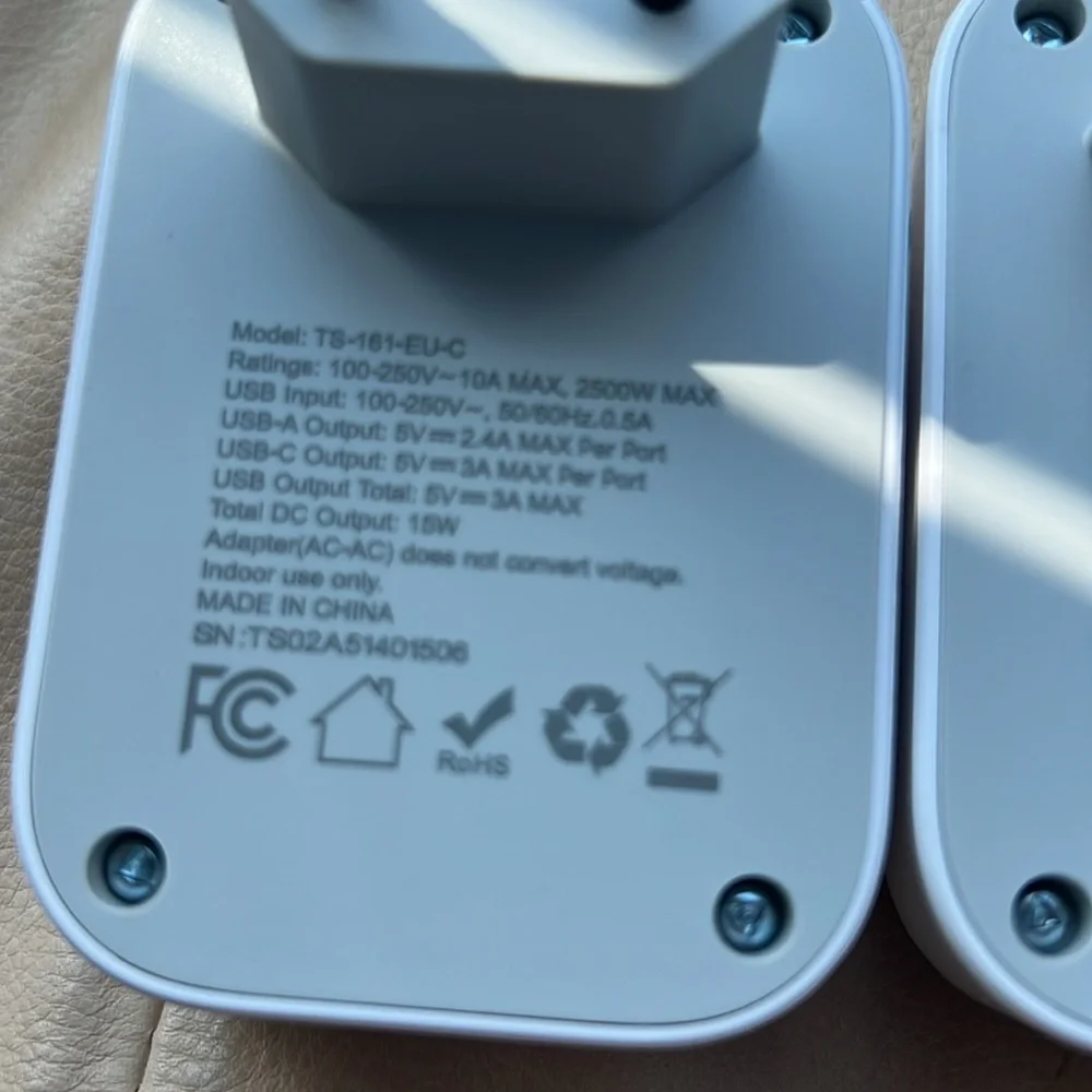 Europe Travel Plug Adapter USB C US to EU Power Charger for France Italy Spain.